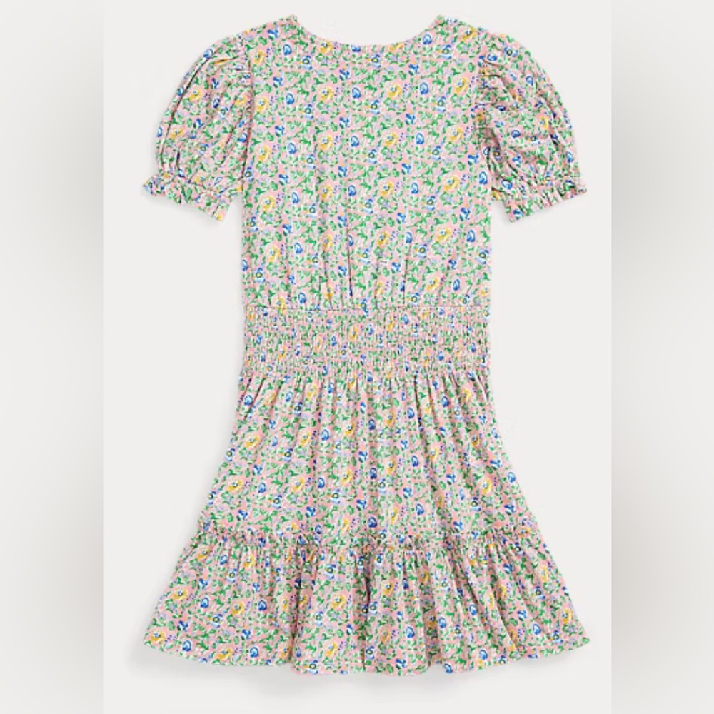 Polo Ralph Lauren Floral Faux-Wrap Cotton Jersey Dress. Size 16 - Picture 5 of 16